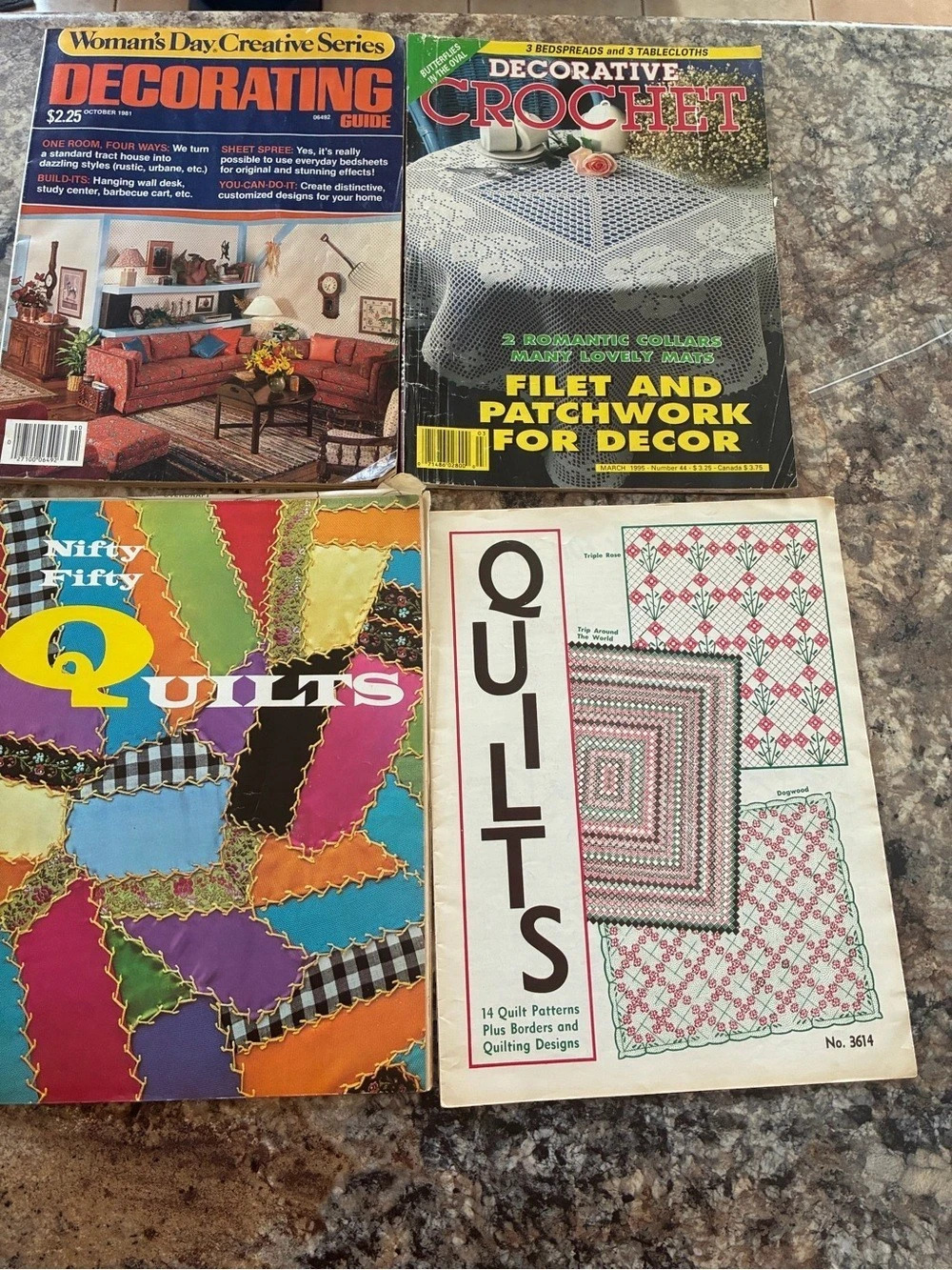 Vintage Crochet & Quilting Pattern Booklets Multicolor